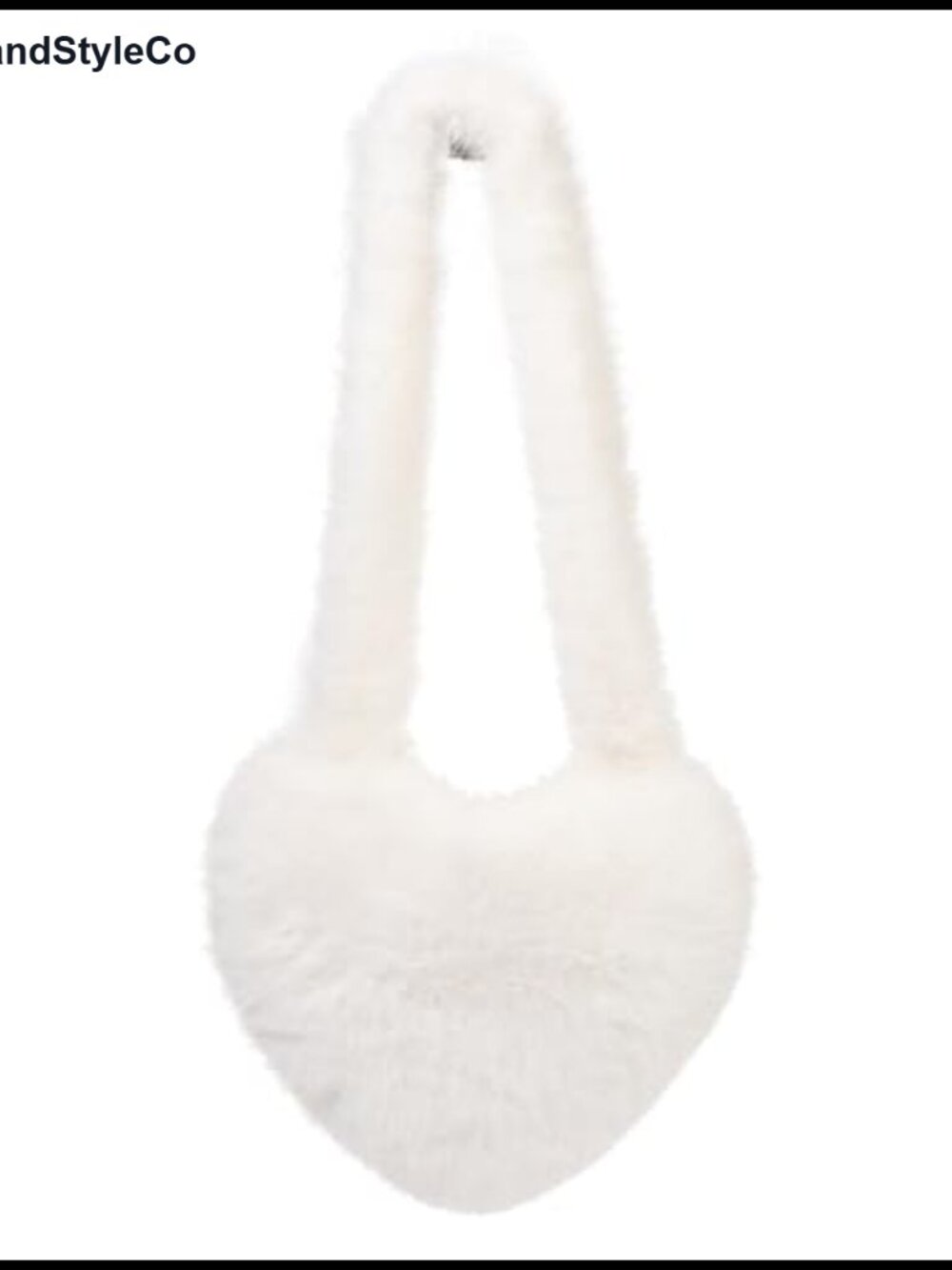 Faux Fur Heart Shaped Crossbody Shoulder Bag Fluffy Tote Purse
